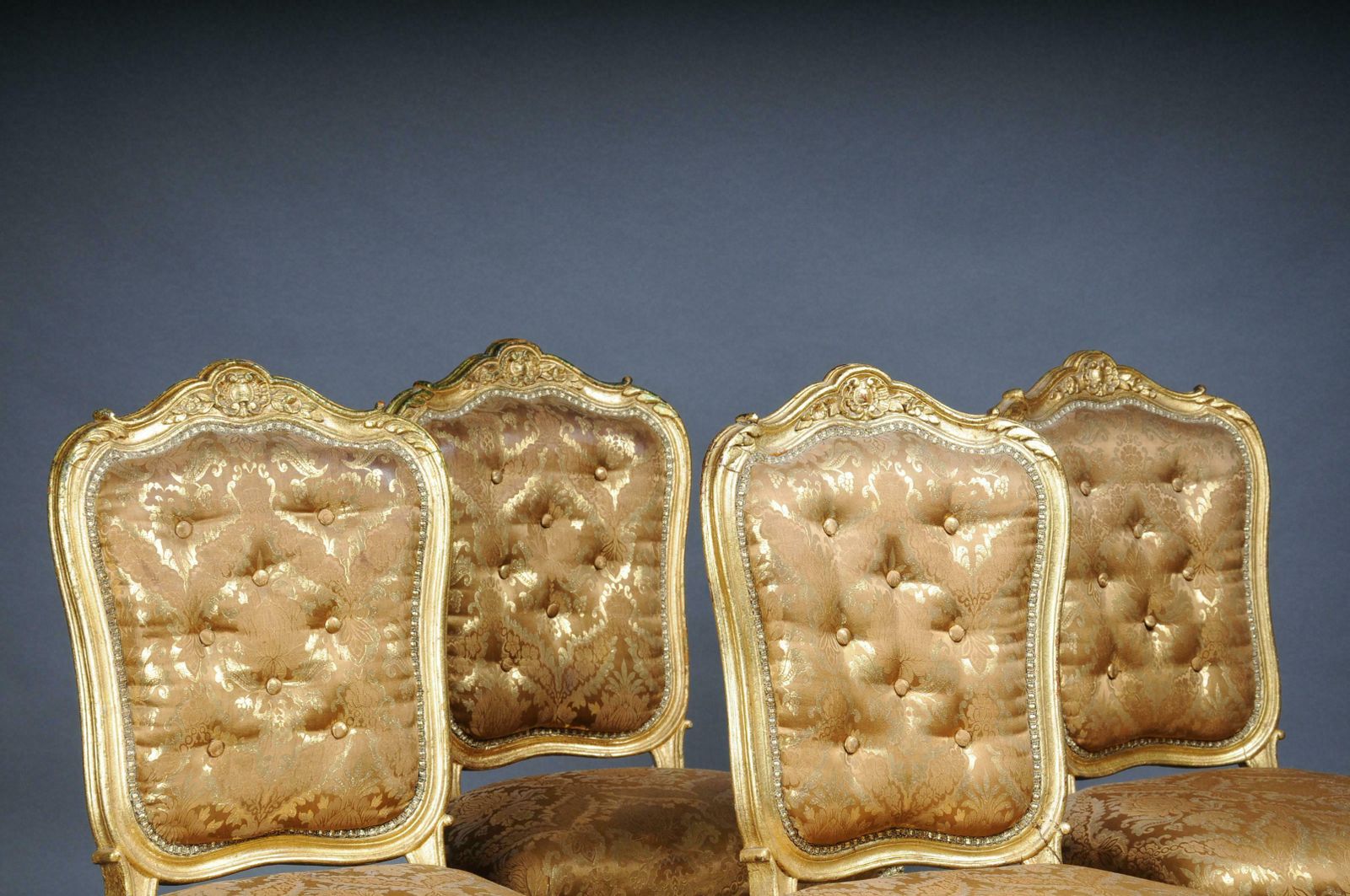 French Salon Chairs From The Bellevue Palace In Berlin, Gold From 1890 photo buy