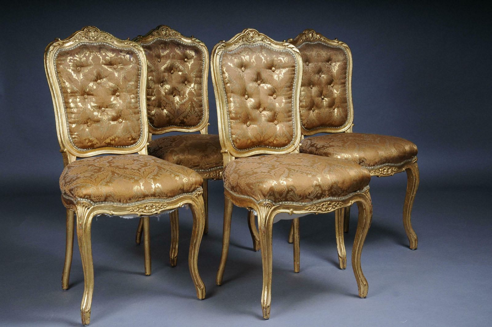 photo furniture French Salon Chairs From The Bellevue Palace In Berlin, Gold From 1890
