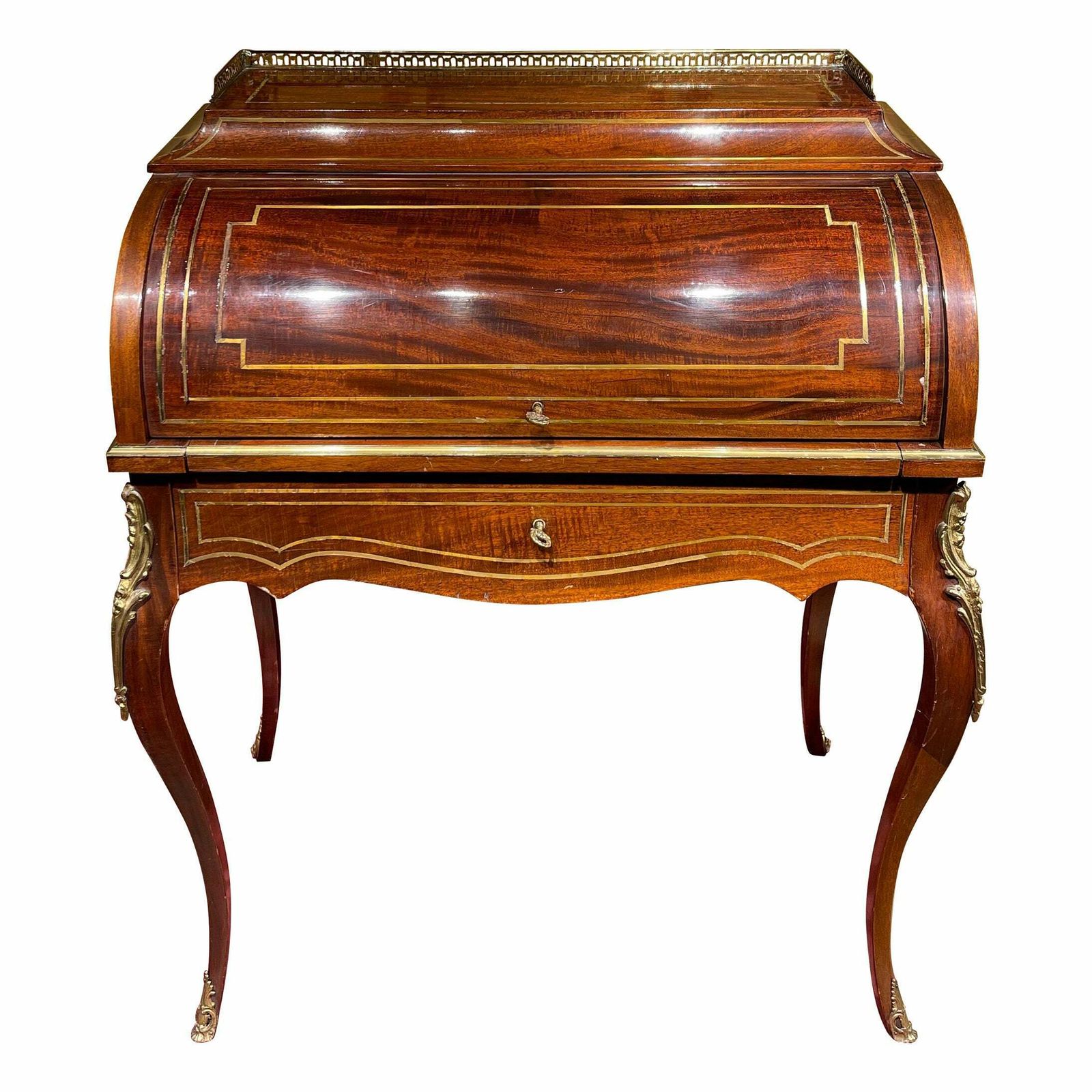 Unique French Roll Up Secretary/Desk In The Transition Style From Around 1890