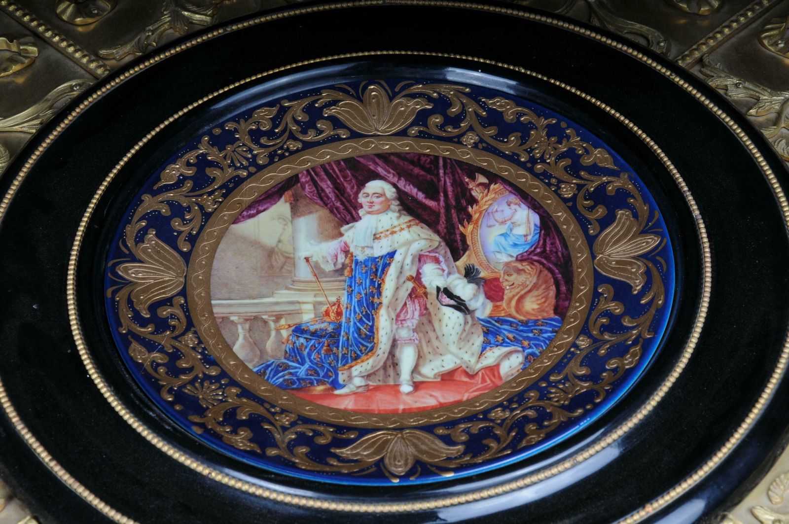 Royal Salon Table, Frame And Top Mount In Porcelain With Sevres Style Bronze photo vintage