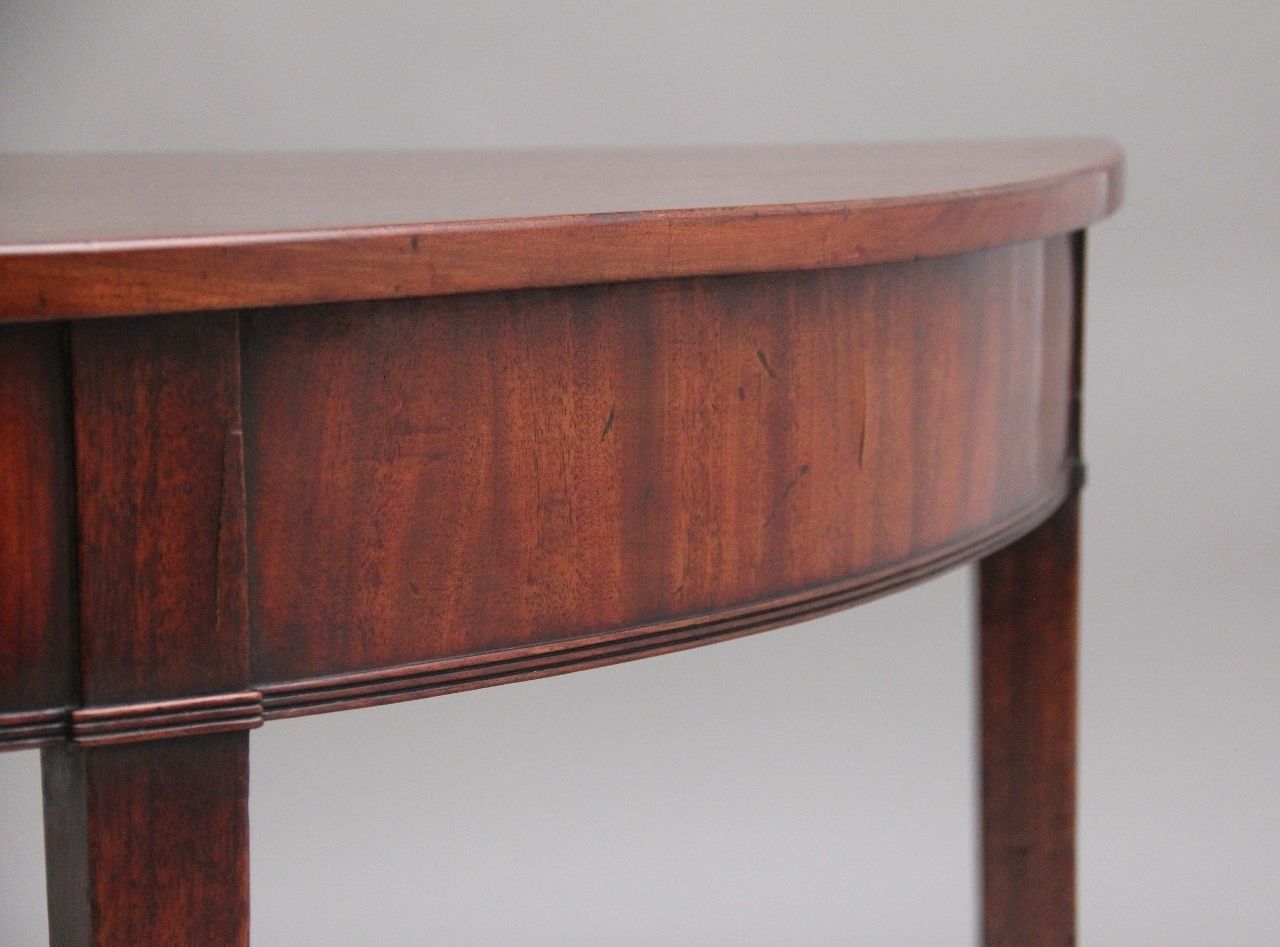 19th Century Mahogany Demi Lune Console Table photo buy