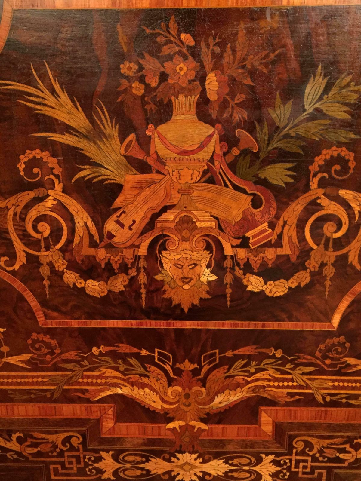19th Century Marquetry Salon Table Louis XVI With Noble Veneer photo vinterior