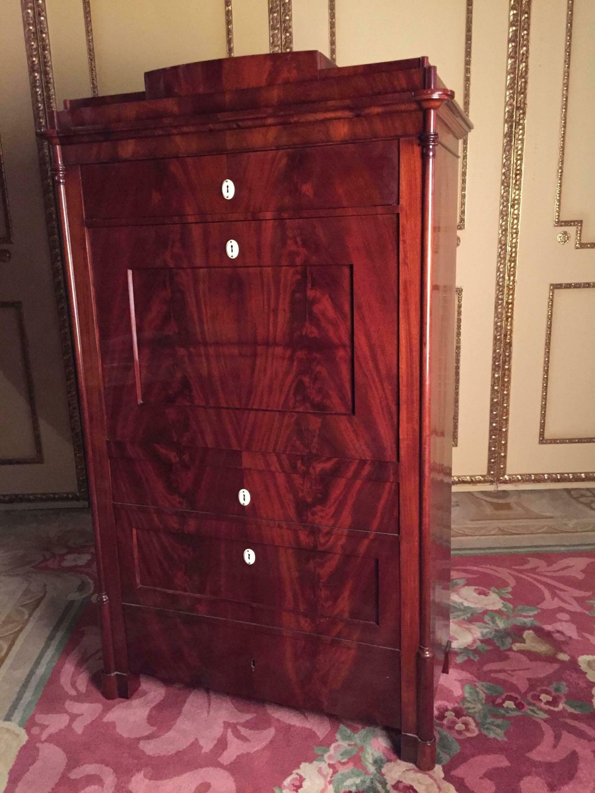 19th Century Biedermeier Secretary Mahogany, 1835 photo furniture