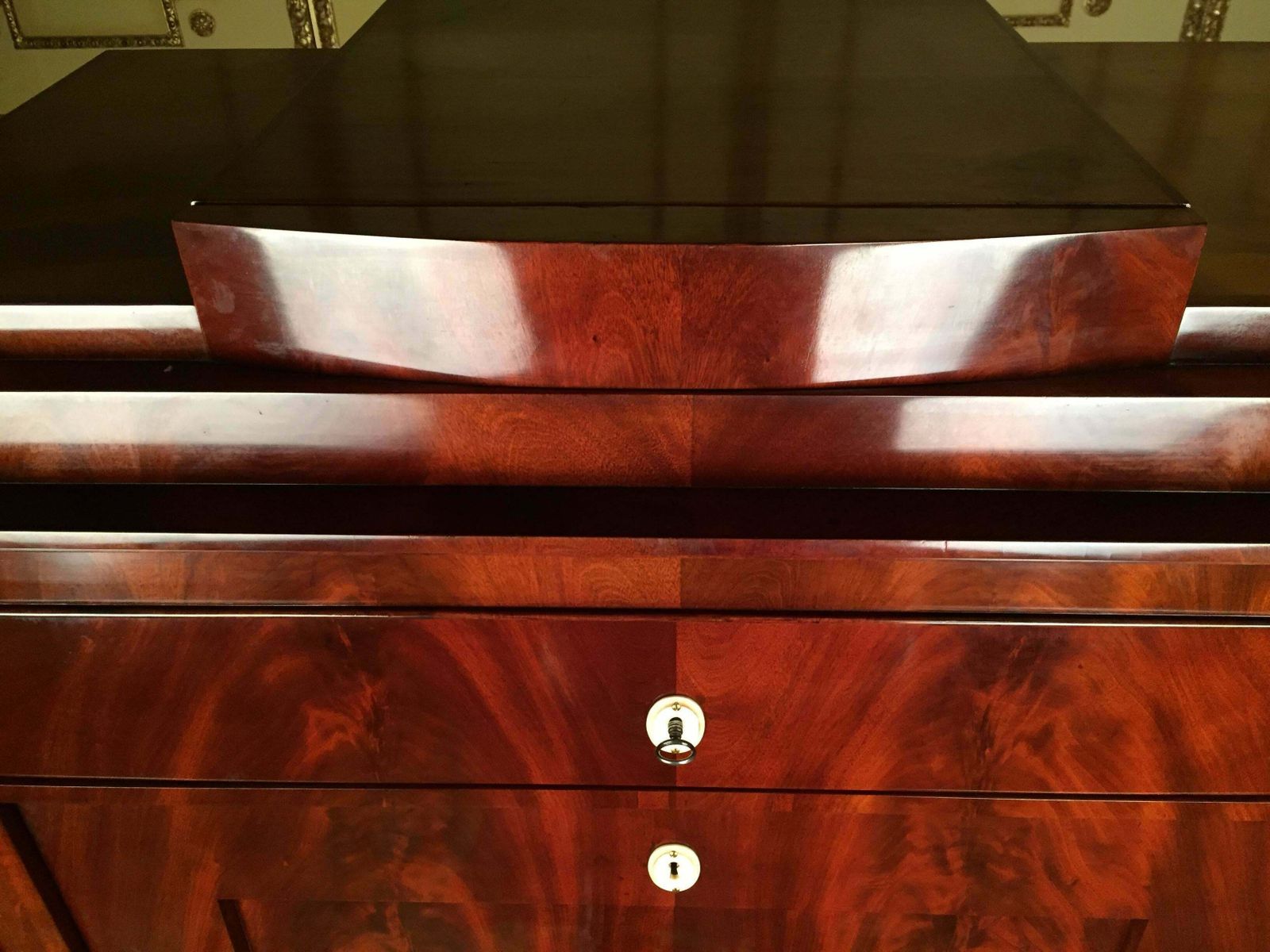 19th Century Biedermeier Secretary Mahogany, 1835 photo buy