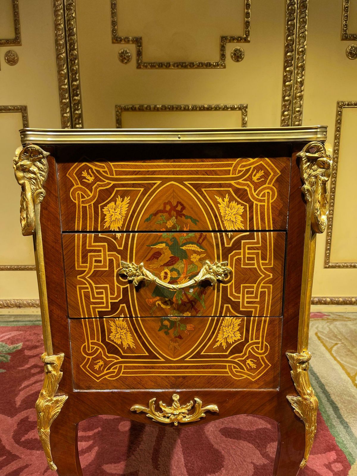 photo for sale 20th Century Side Table Chest Of Drawers Napoleon III Marquetry
