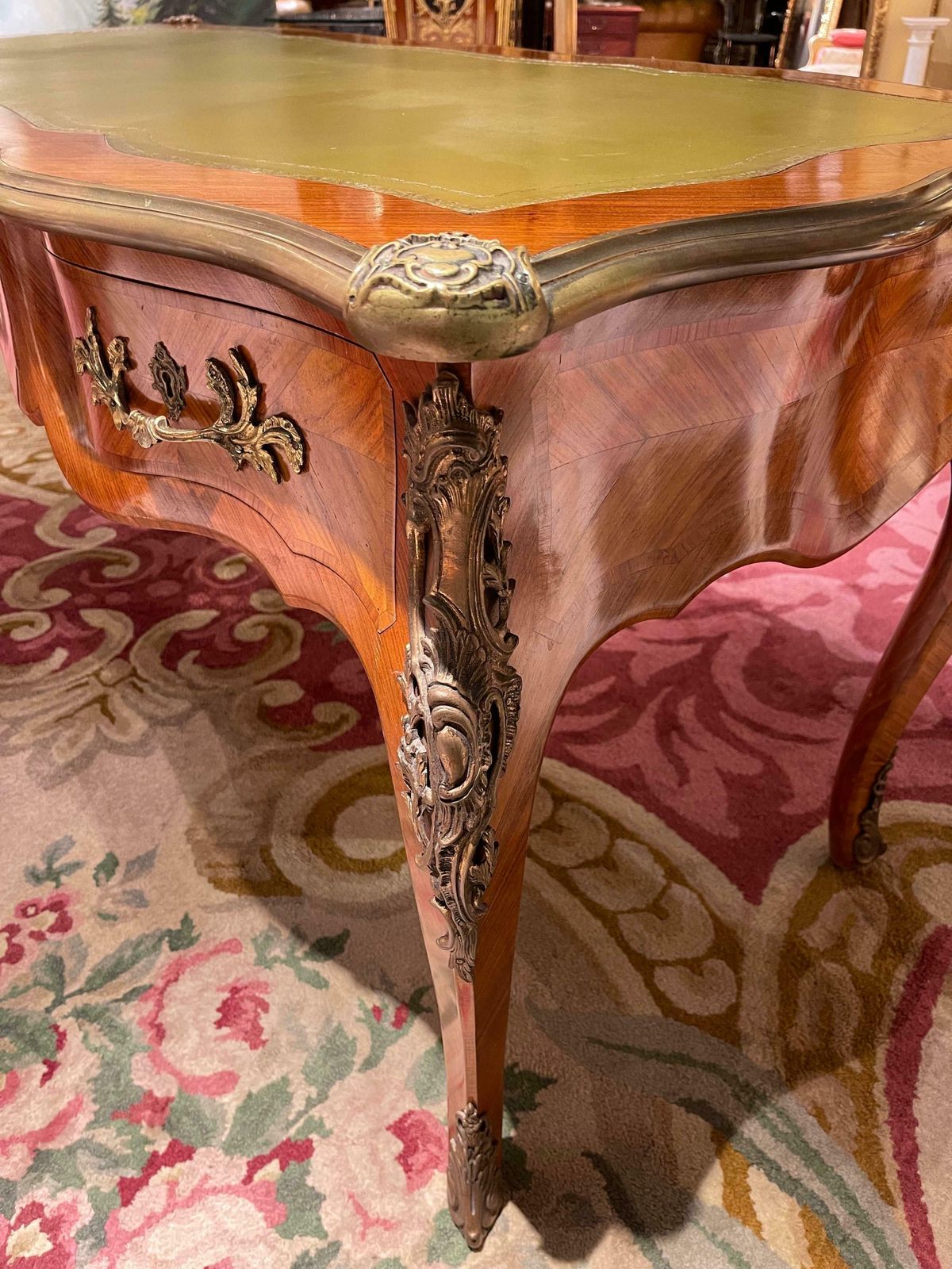 20th Century French Bureau Plat/ Writing Desk photo vintage