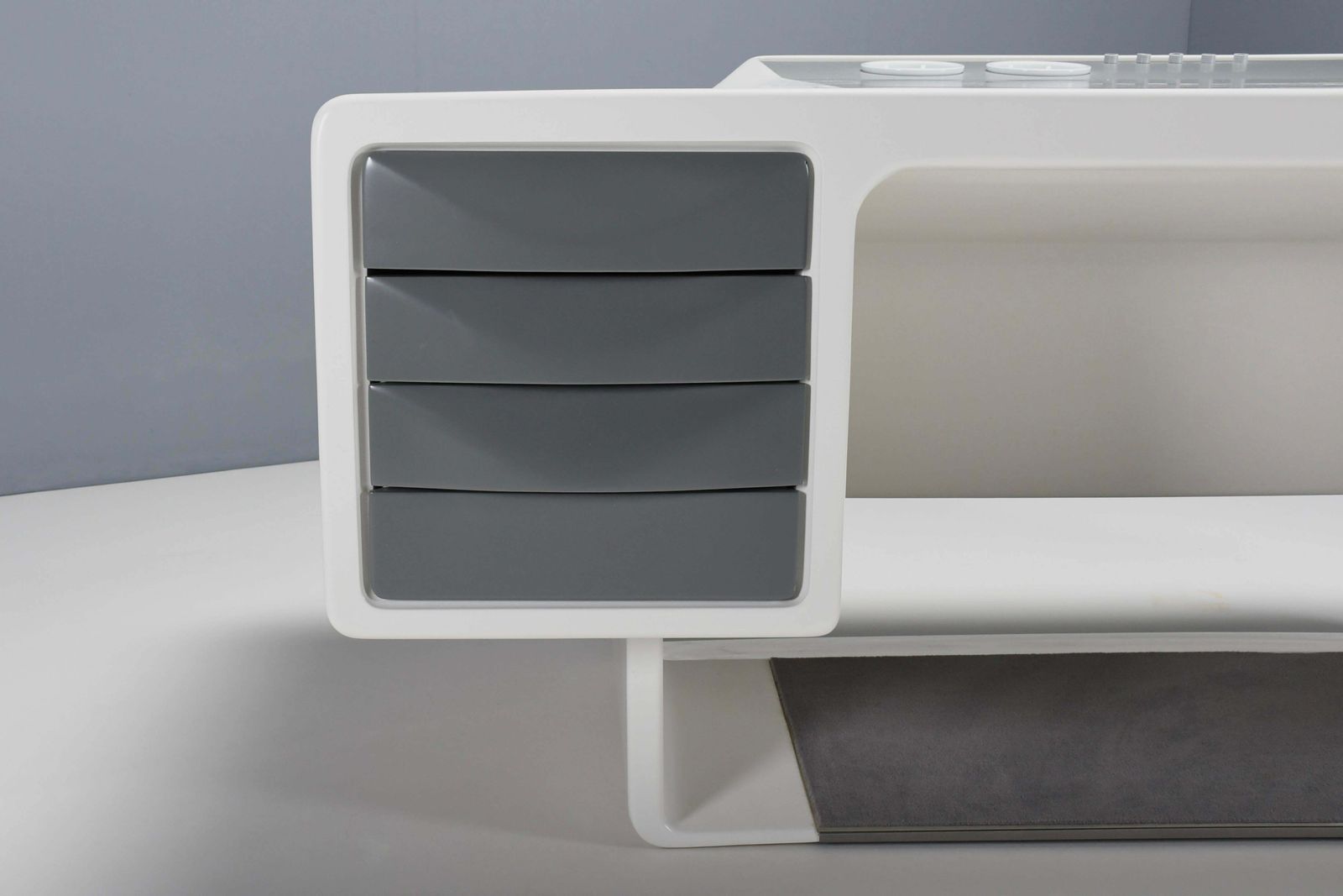 Rare Fibreglass Directors Desk By Ernest Igl For Wilhelm Werndl, 1970s photo buy