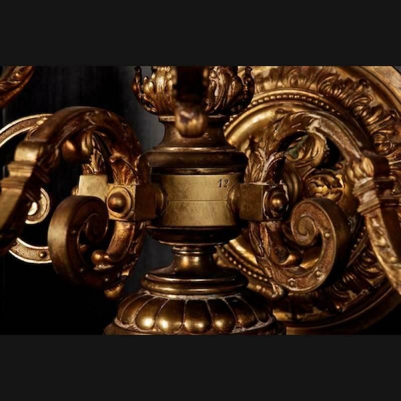 19th Century Louis XIV Style Bronze Pair Of Wall Lights photo vinterior