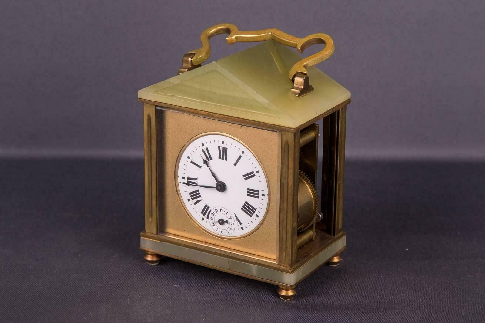 19th Century Neoclassical Bronze French Travel Watch Travel Alarm Clock photo furniture