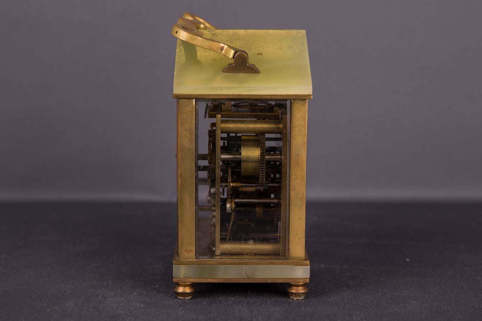 19th Century Neoclassical Bronze French Travel Watch Travel Alarm Clock photo Home Decor