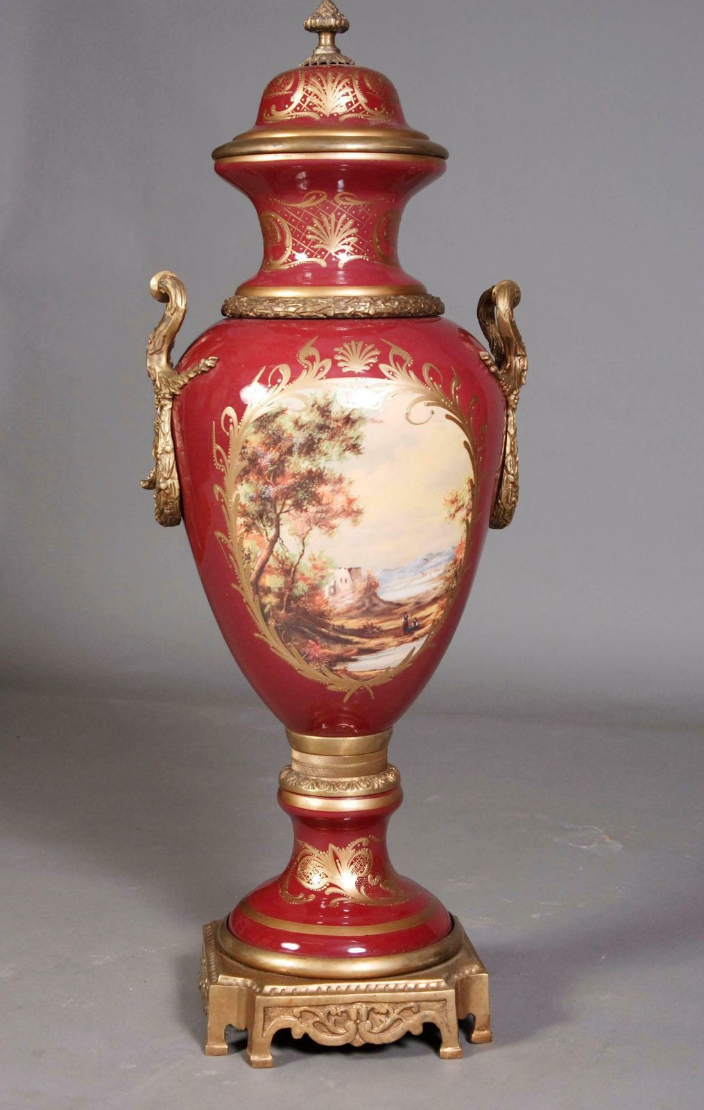 20th Century Louis XIV Sèvre Pompe Lidded Vase photo for sale