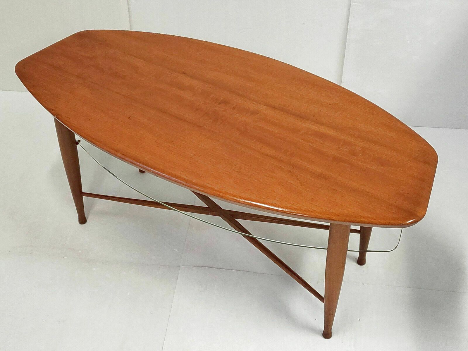 Scandinavian Coffee Table 1960 Vintage Double Top Teak & Glass 60s 1960s photo furniture