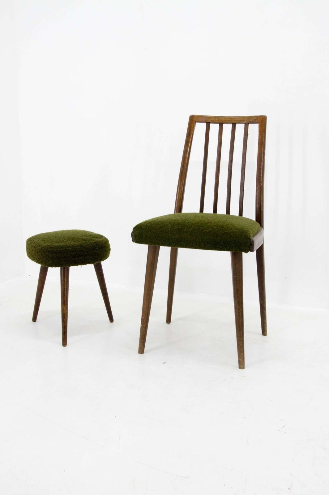 Set Of Chair And Stool Czechoslovakia 1960s photo furniture
