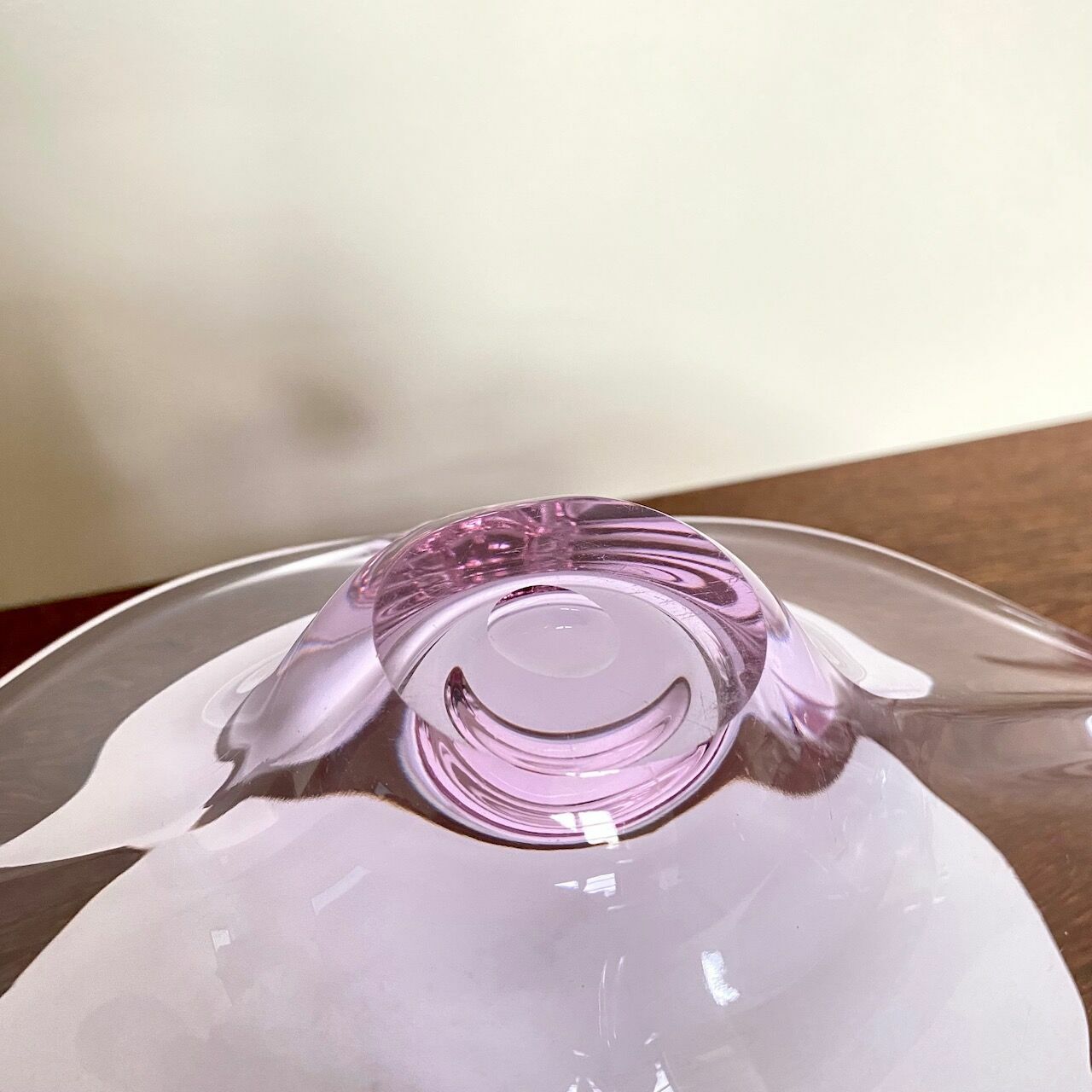 Murano Organisch Glazen Sculptuur Schaal – Lila photo furniture