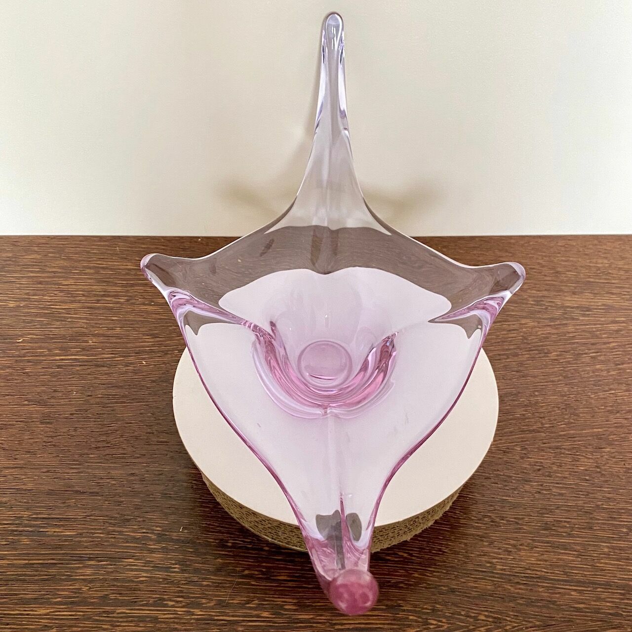 Murano Organisch Glazen Sculptuur Schaal – Lila photo buy