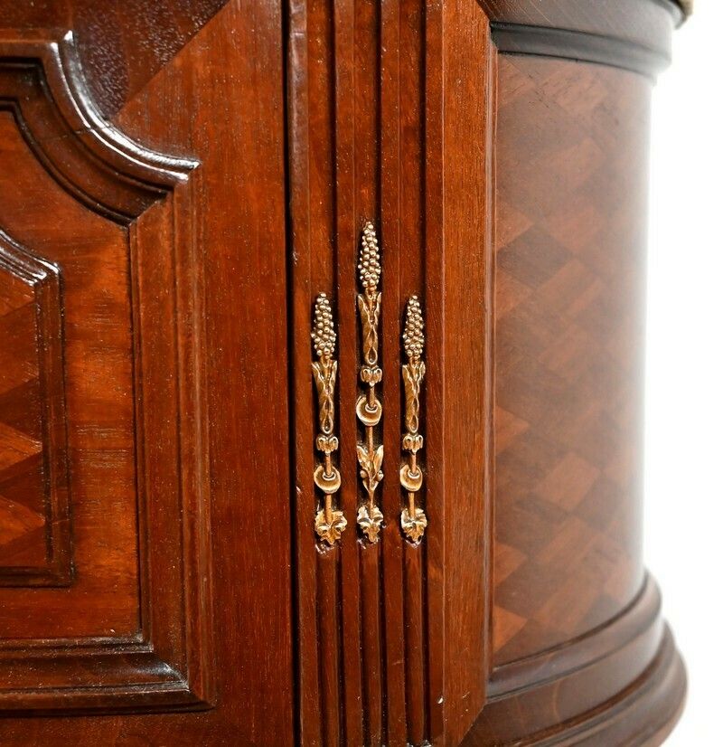 3733.75 Mahogany Tambour Table, Maison Lalande, Louis XVI Style – Late 19th Century photo
