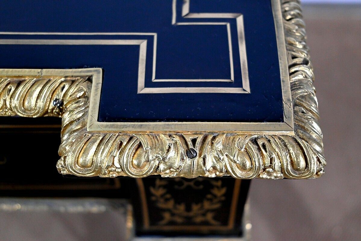 9965.25 Important Bureau All Faces In Blackened Poirier, Napoleon III Period   Mid 19th Century photo