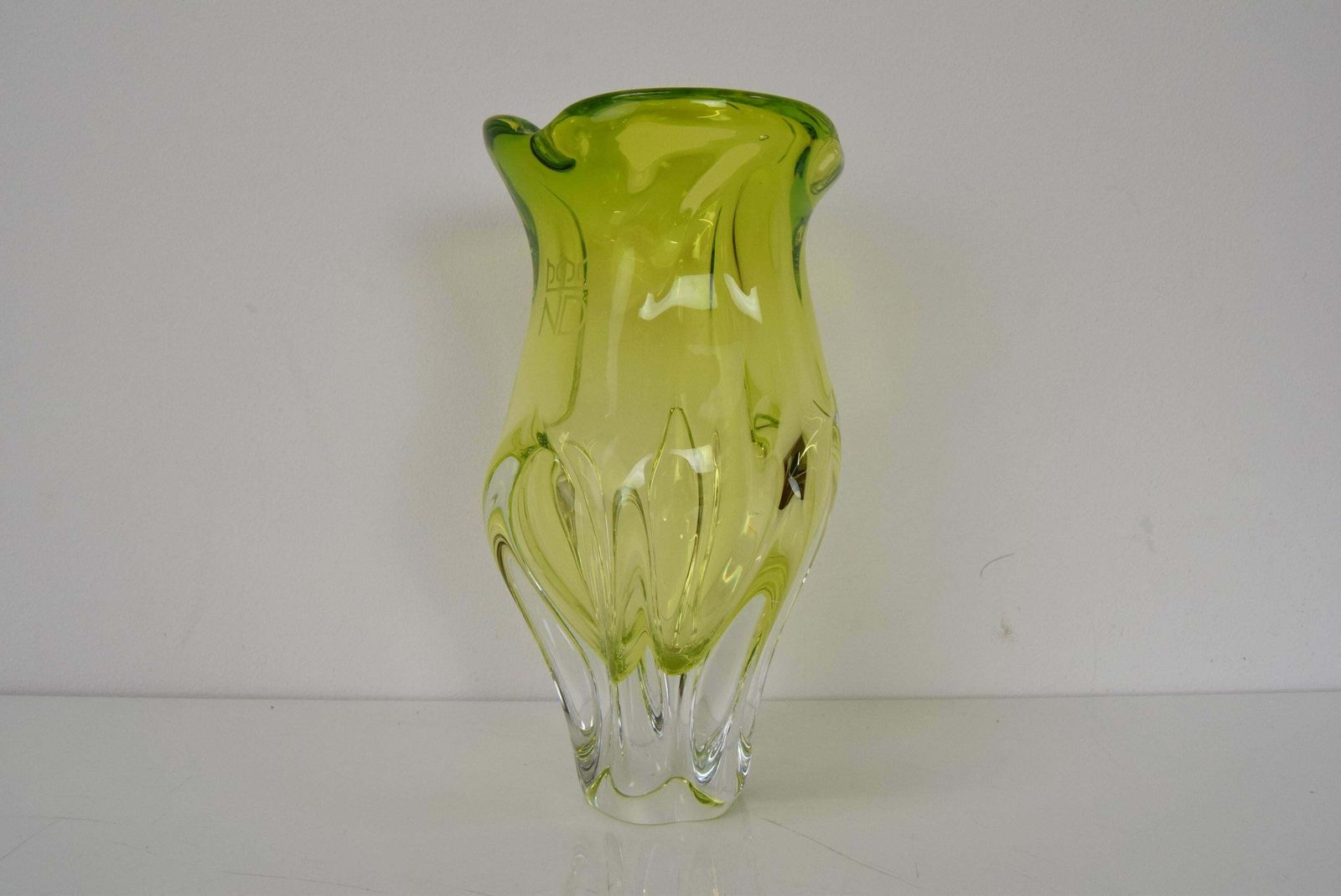 Vintage Art Glass Vase Designed By Josef Hospodka ,1960's. photo vintage