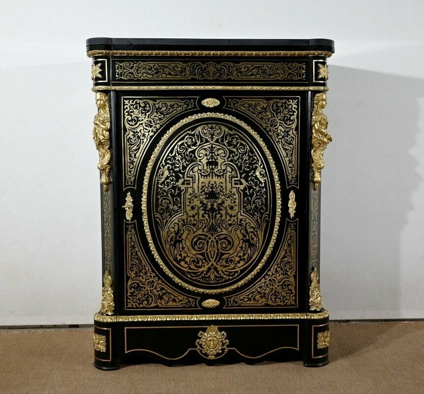 Support Cabinet In Blackened Pear Tree, Napoleon III Period   Mid 19th Century photo vinterior