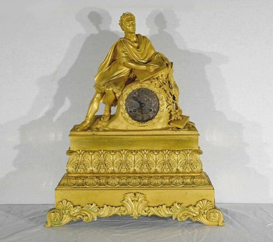 Important Gilt Bronze Clock   1st Part Of The 19th Century