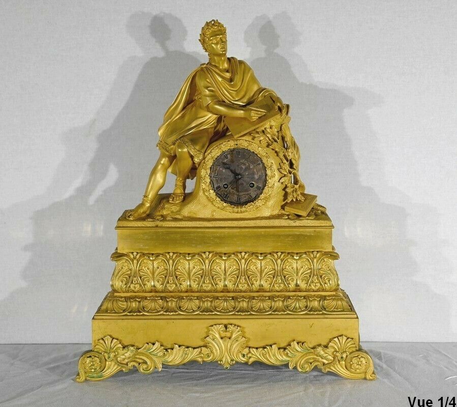 Important Gilt Bronze Clock   1st Part Of The 19th Century photo Home Decor
