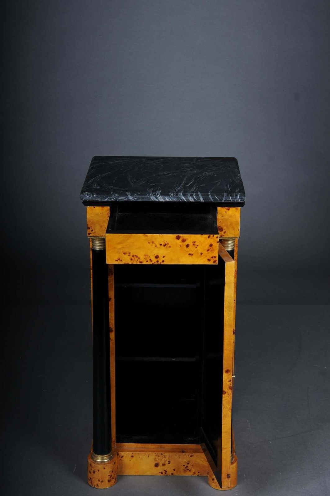 Classic Bedside Table, Side Table In Biedermeier Style, Maple Root R photo buy