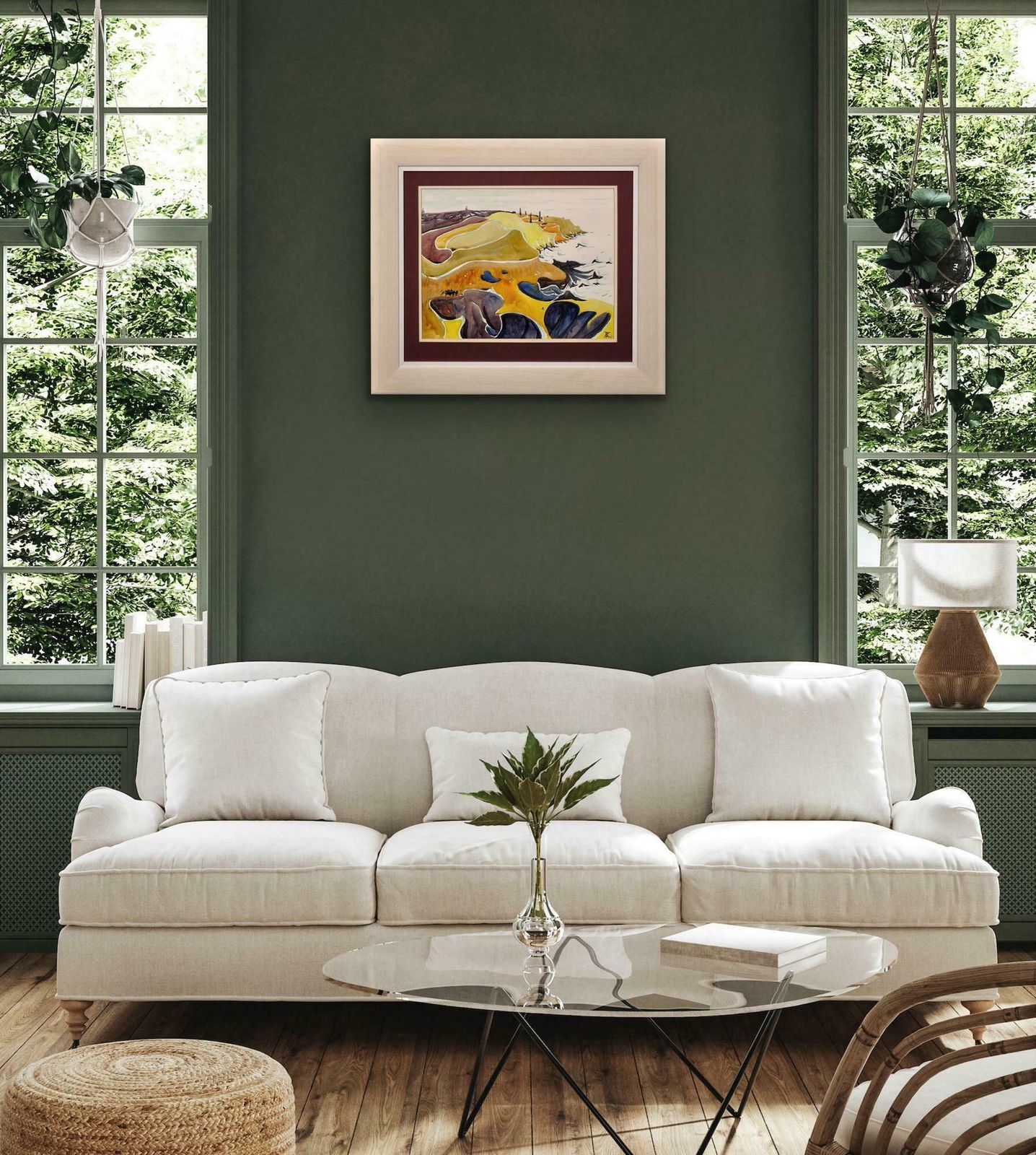photo vintage Rosemary Ziar 1919 To 2003. Cornish. The North Coast Of Cornwall, West Penwith. Framed 1970s Coastal Landscape Watercolour Painting.