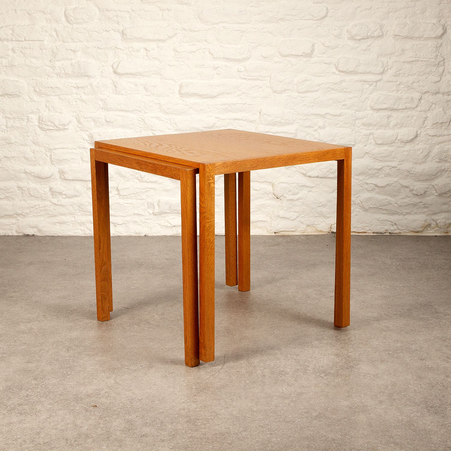 Pair Of Mid Century Oak Side Tables By M. Ryder And Eskild Pontoppidan, Denmark 1960s