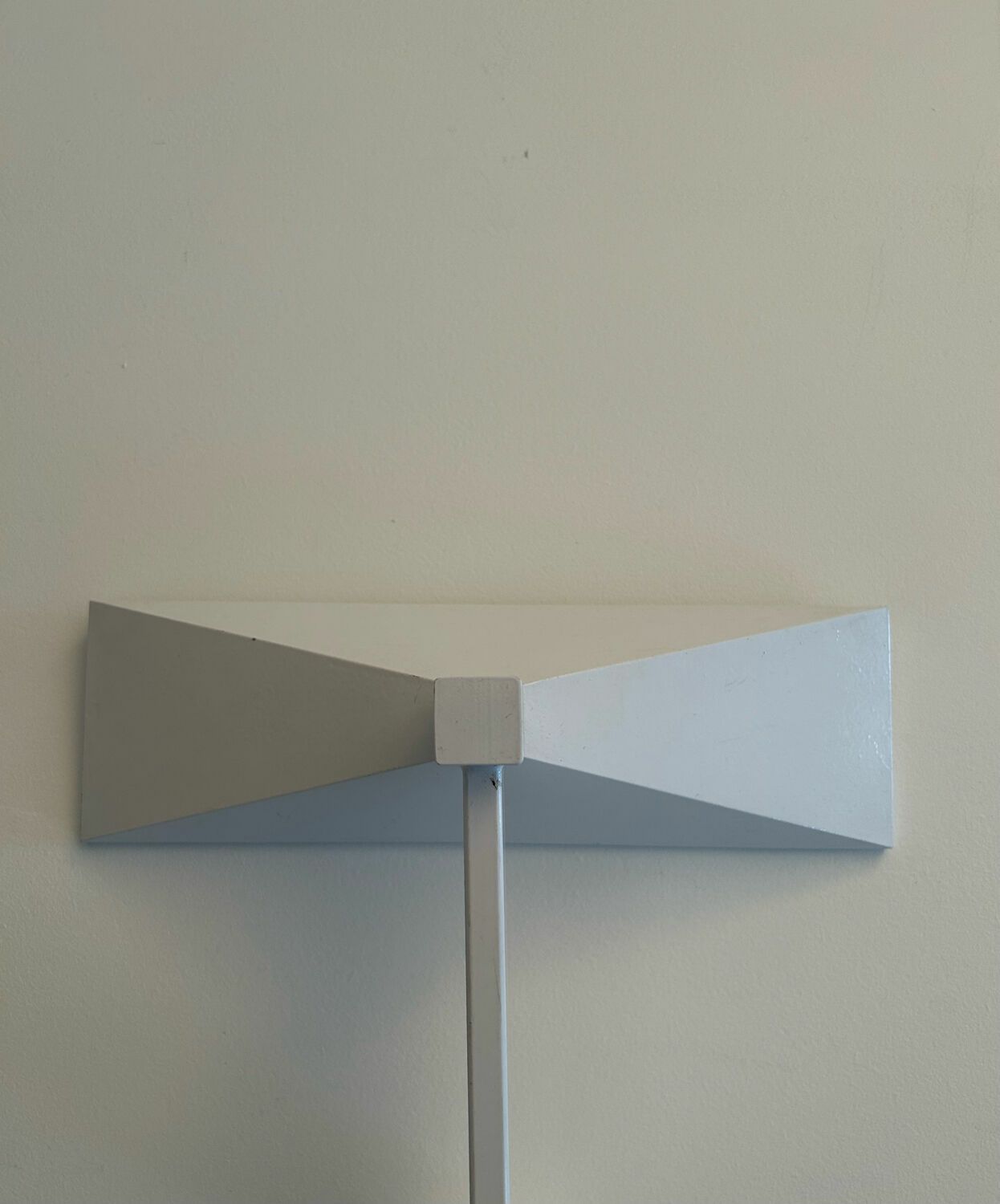 Vintage Modernist Disderot Wall Lamp In White Lacquered Metal, Glass And Light 1970 photo buy