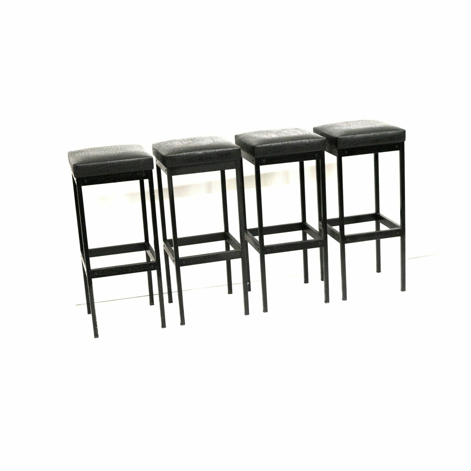 Set Of 4 Vintage Bar Stools Made In The 1970s