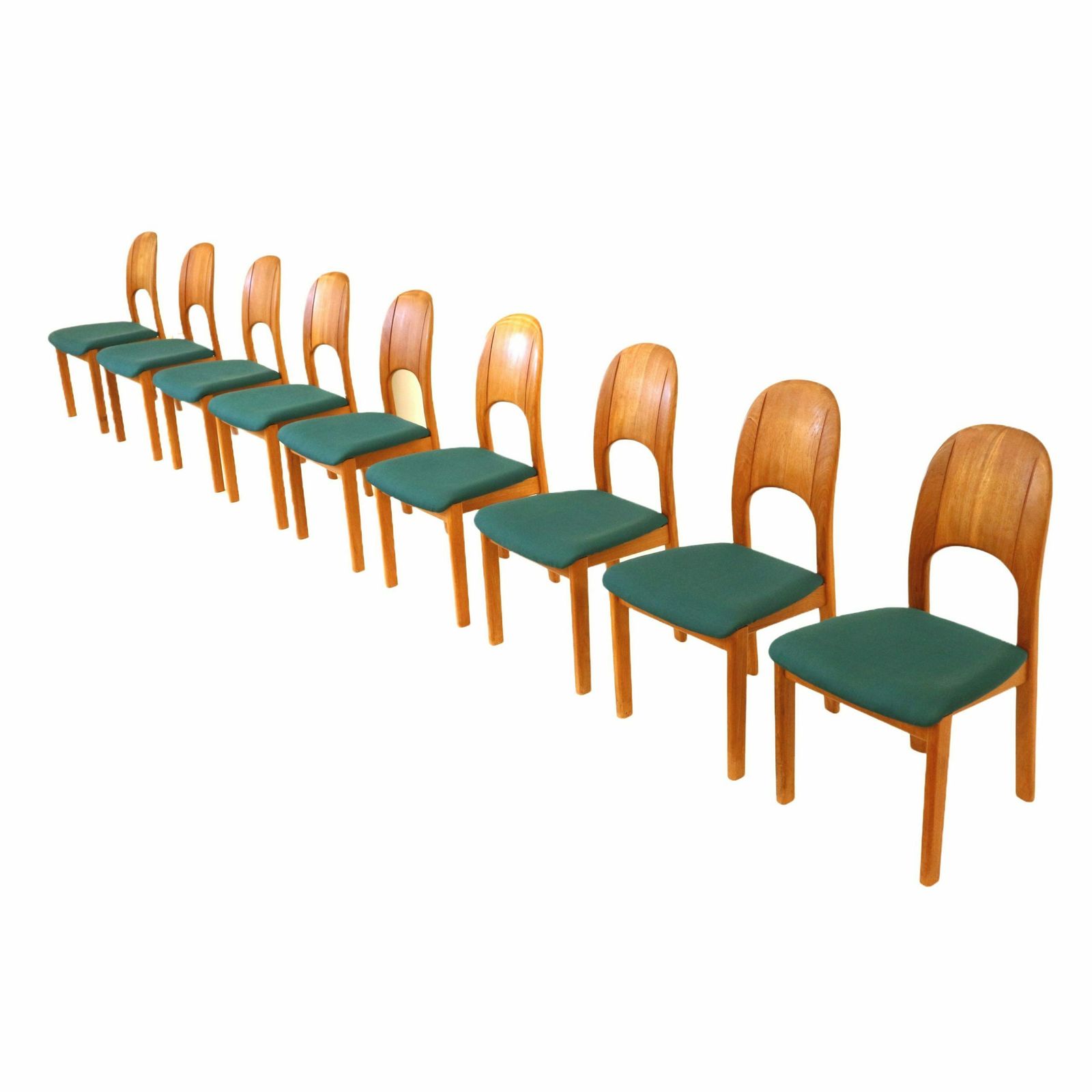 Unique Set Of 9 Vintage Danish Design Chairs From Holstebro Denmark From The 1970s photo vinterior