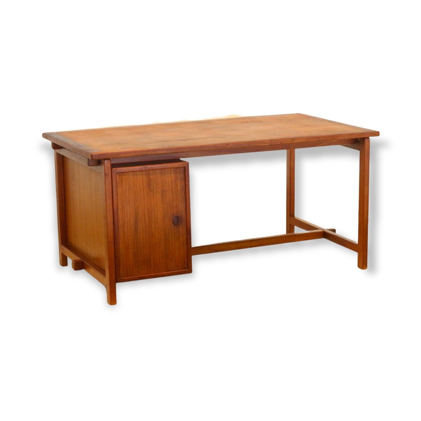 photo for sale Danish Design Large Vintage Executive Desk Made In The 1960s