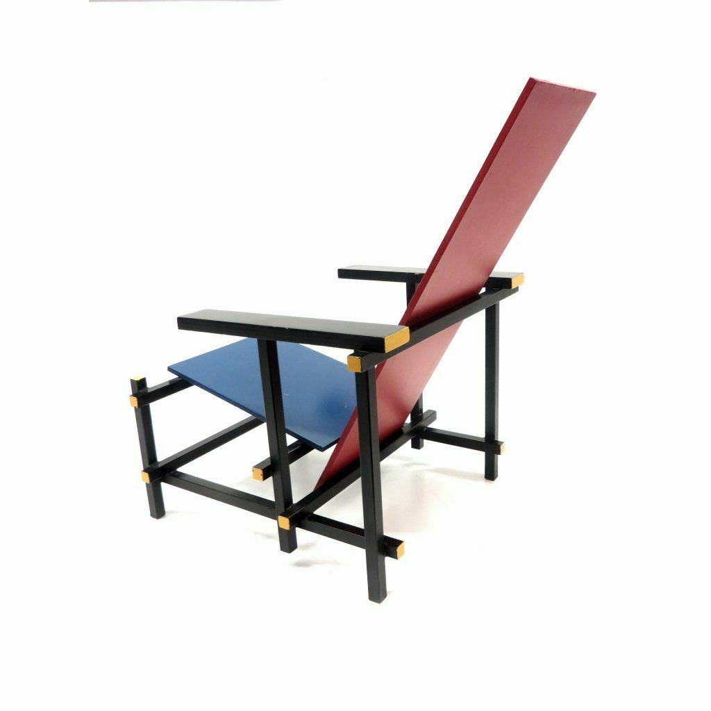 Professional Retro Replica 'Rietveld Chair' Red And Blue Armchair By Gerrit Rietveld photo Furniture