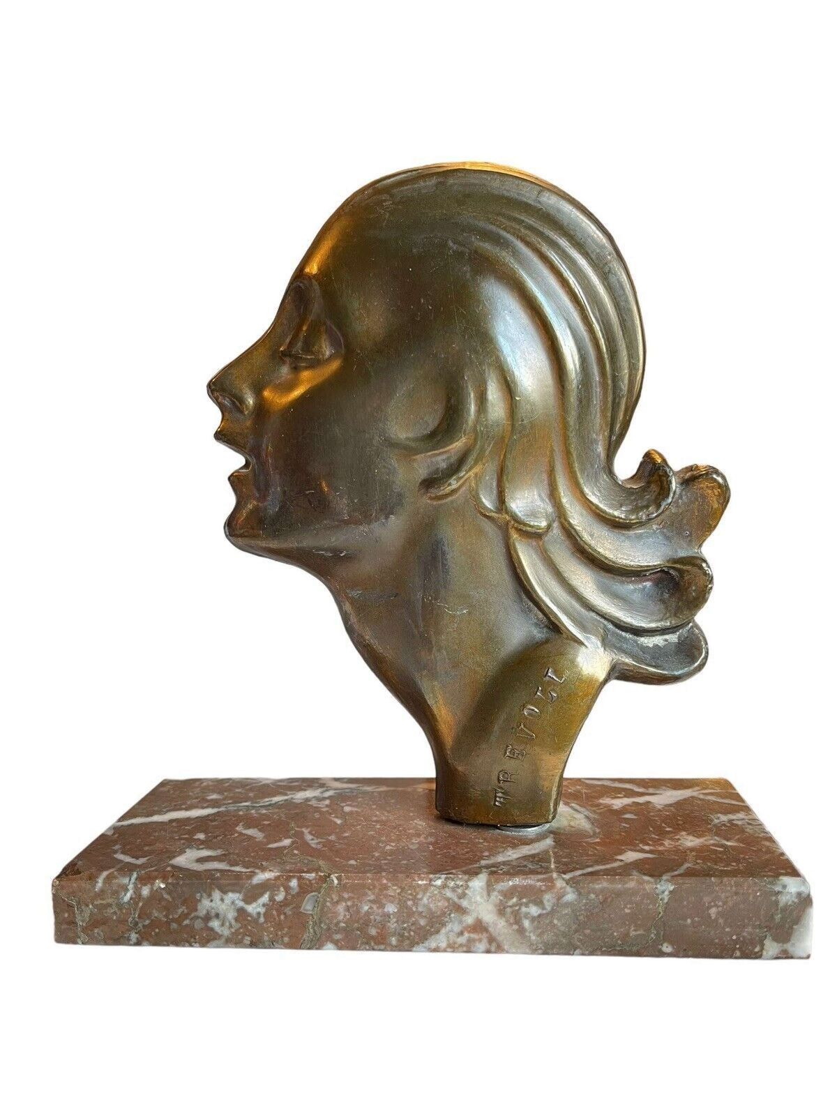 Art Deco Stylised Brass Figure Of A Female Form photo furniture