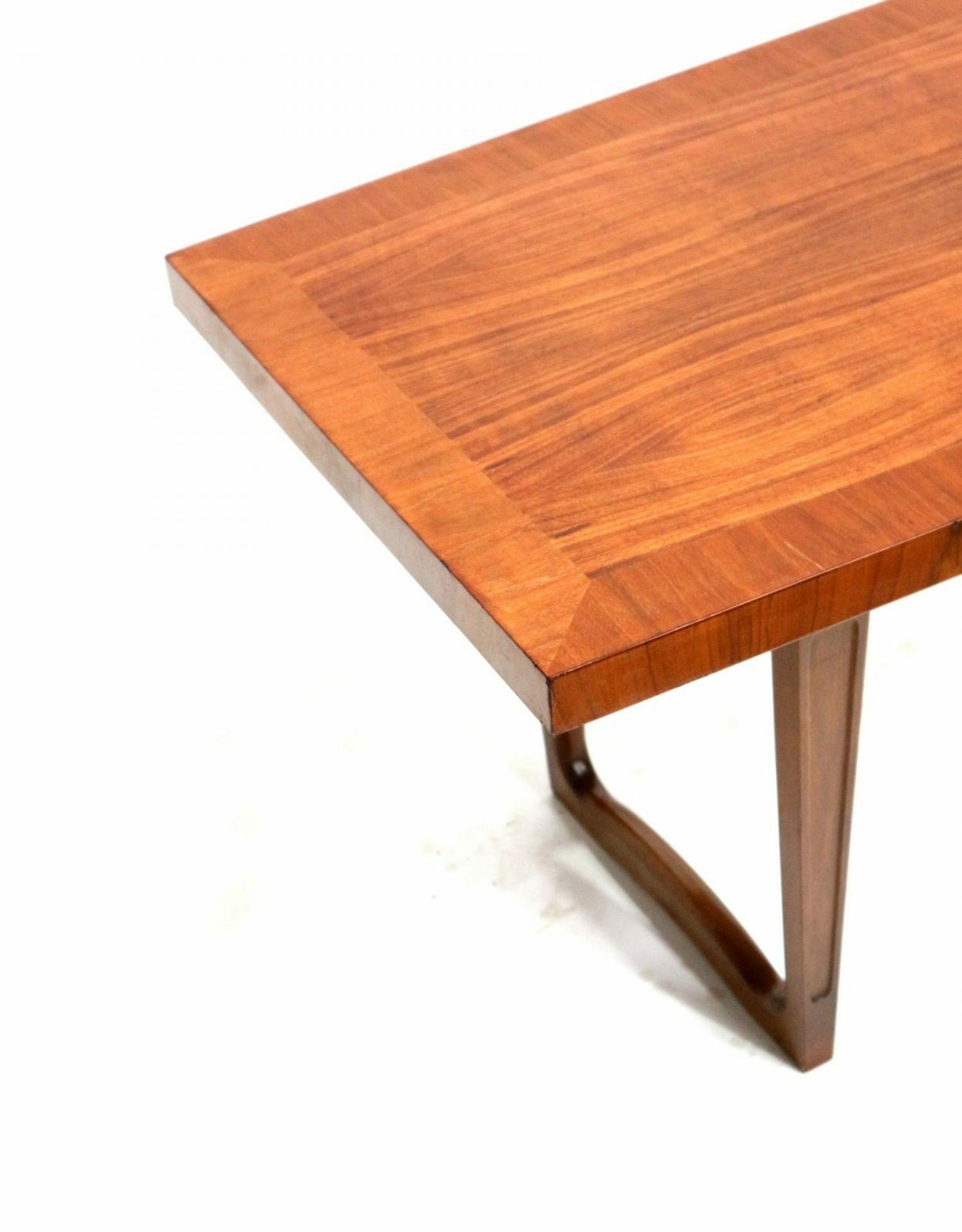 Large Vintage Coffee Table With Beautiful Wood Drawing From The 1960s photo Furniture
