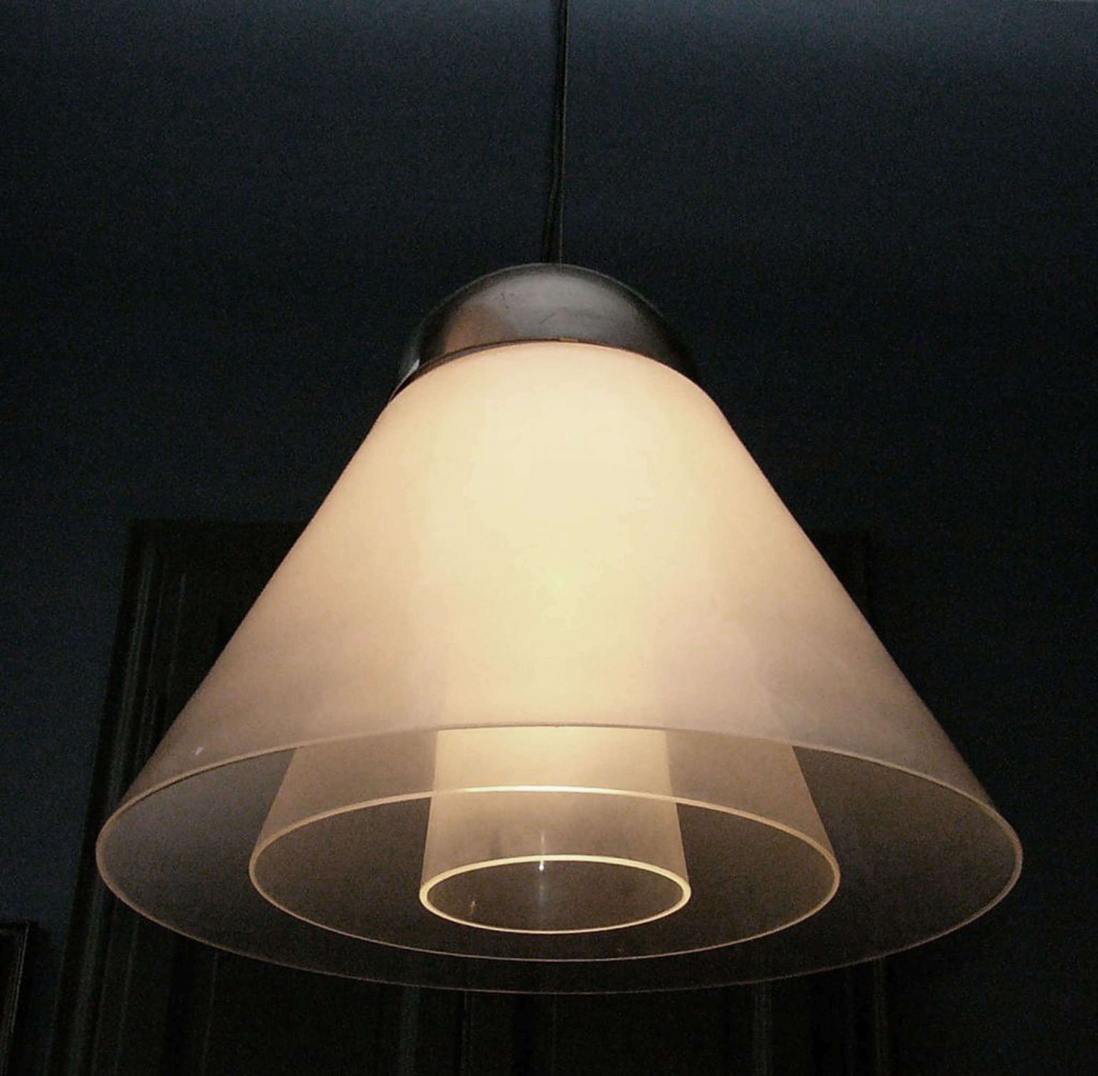 Milk Glass Pendant By Carlo Nason Mazzega Venice, 1970's photo Lighting