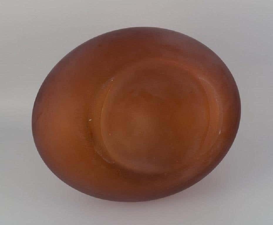 Salviati, Murano, Large Vase In Brown Hand Blown Art Glass, About 2000 photo Home Decor