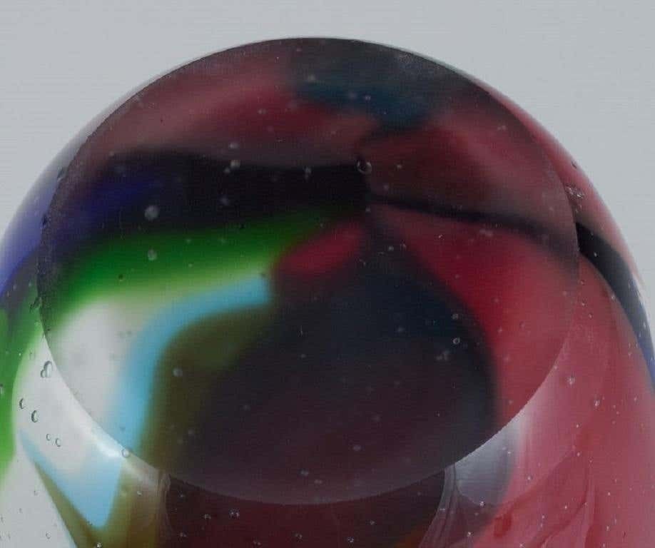 Large Mouth Blown Murano Vase In Art Glass, 1970s photo 1001.0