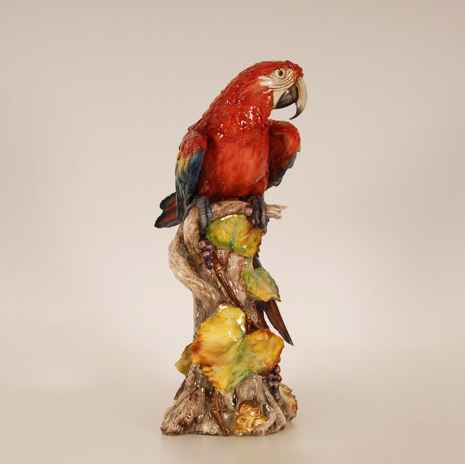 photo furniture Italian Art Deco Porcelain Macaw Or Parrot In The Style Of Cacciapuoti For Capodimonte, Early 20th Century