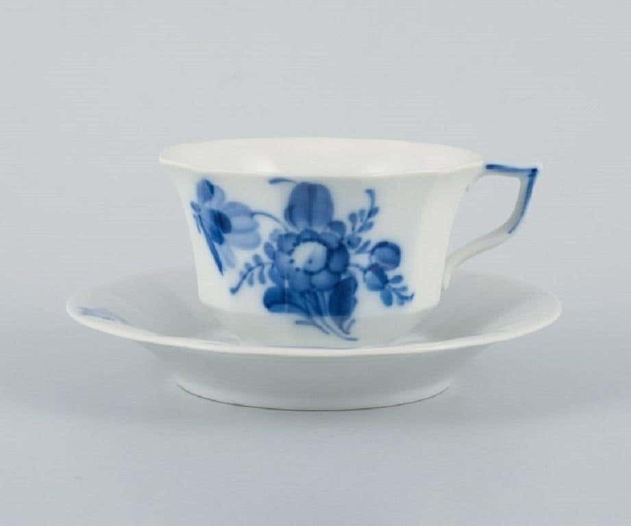 Royal Copenhagen, Blue Flower Angular, Six Coffee Cups With Six Saucers photo for sale