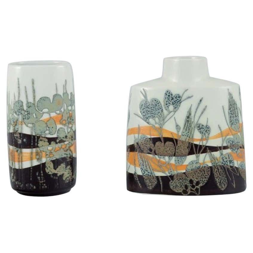 Ivan Weiss For Royal Copenhagen, Two Faience Vases, 1975 1979