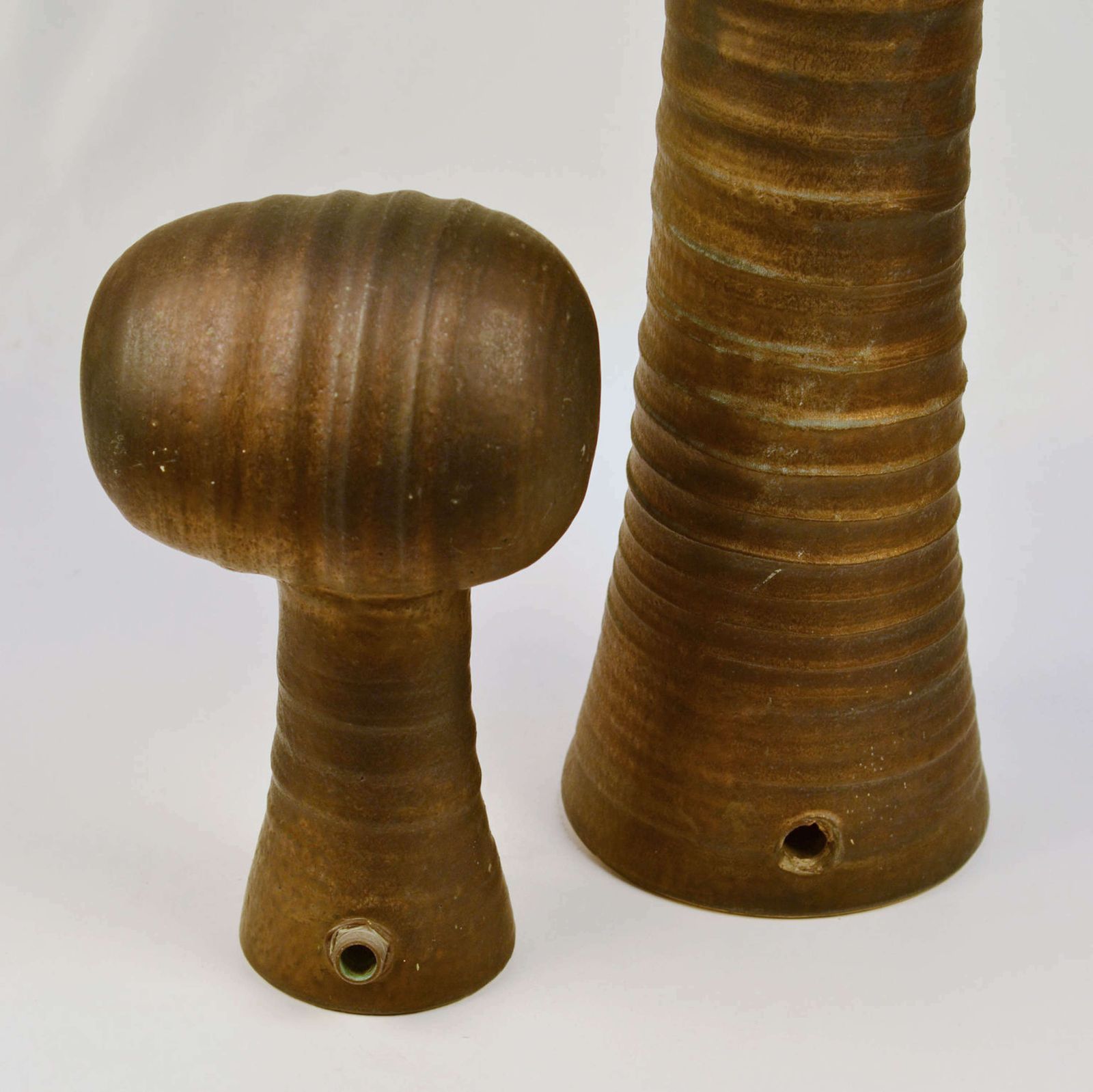 Two Sculptural Ceramic Water Fountains Circa 1960 photo buy