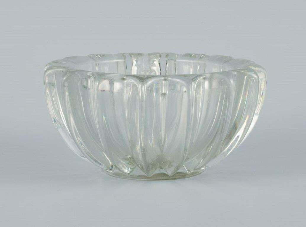 Pierre Gire 1901 1984 Aka Pierre Daesn. Large Bowl In Clear Art Glass