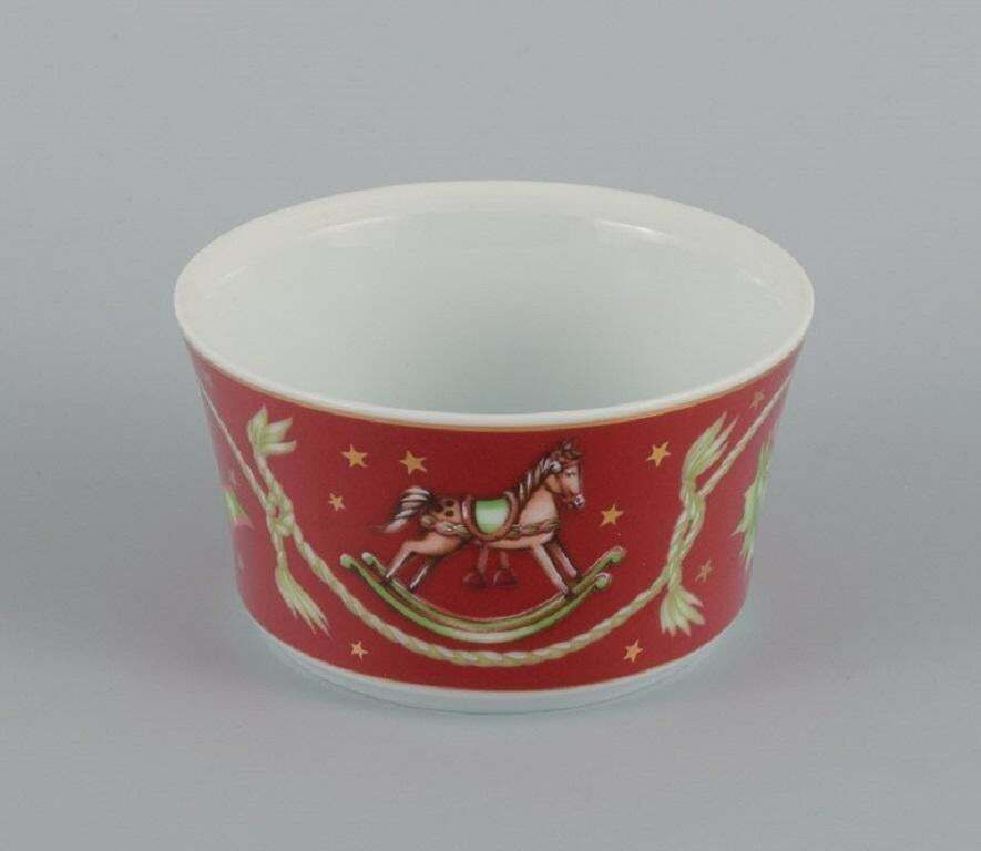 Rosenthal, Two Small Bowls And A Low Candlestick With Christmas Motifs. photo for sale
