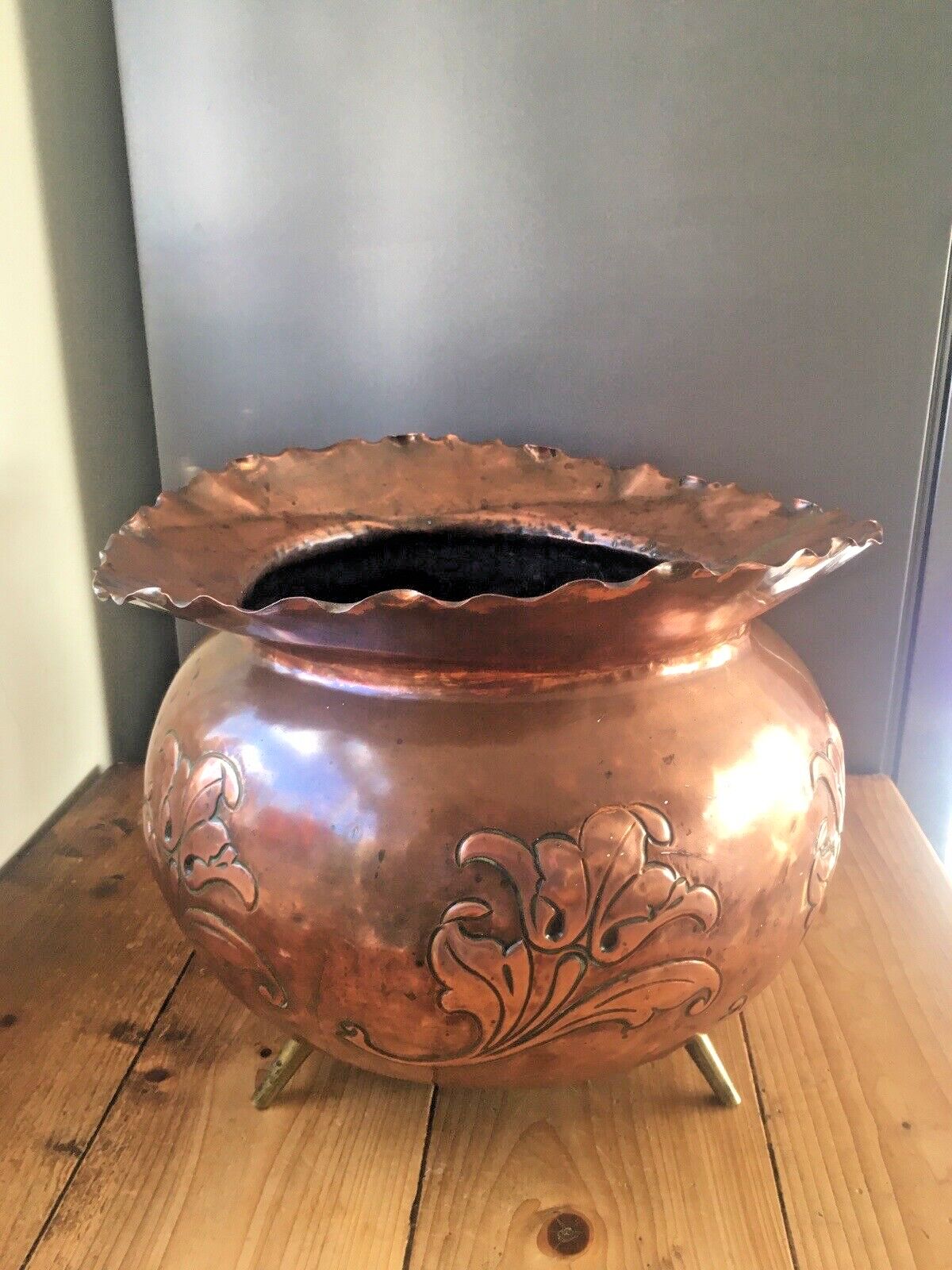 Arts & Crafts Christopher Dresser For Benham & Froud Copper Jardiniere Planter photo furniture