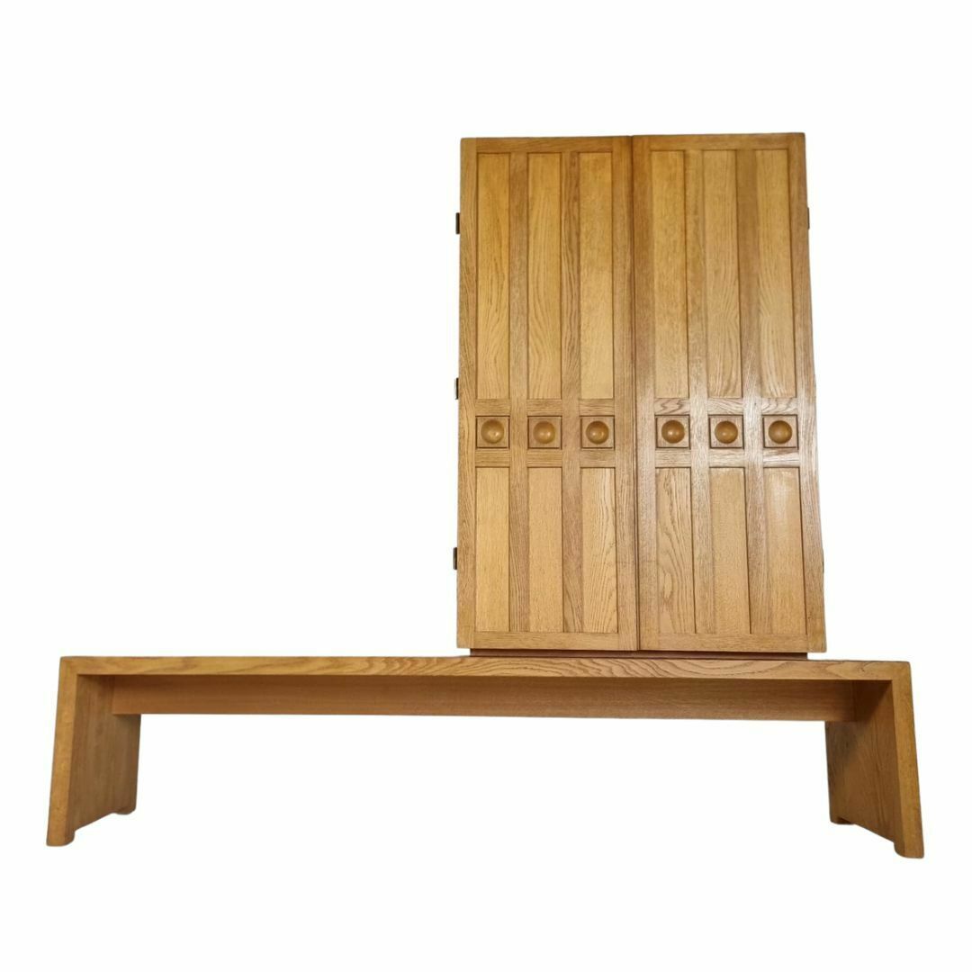 photo for sale Brutalist Bench/Cabinet In Sold Oak