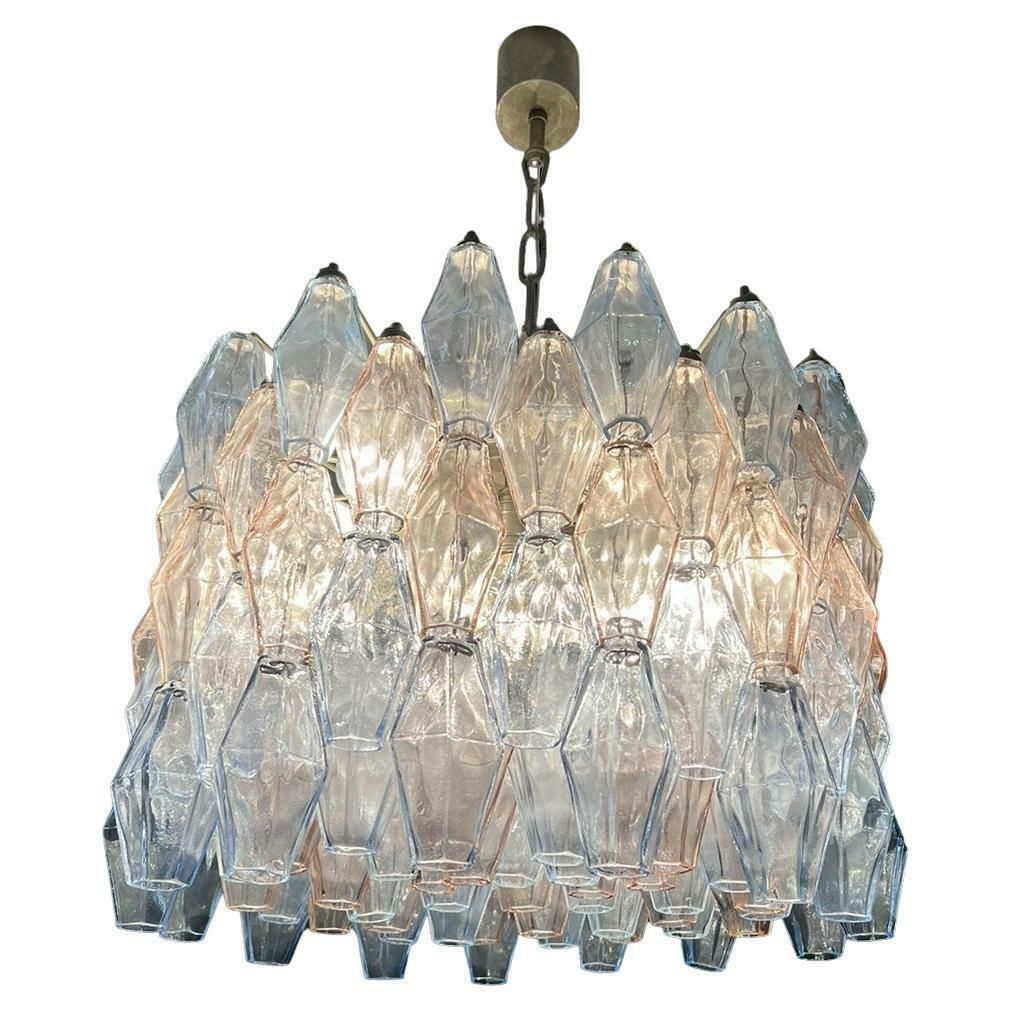 Original Poliedri Chandelier By Carlo Scarpa For Venini, Murano, 1950