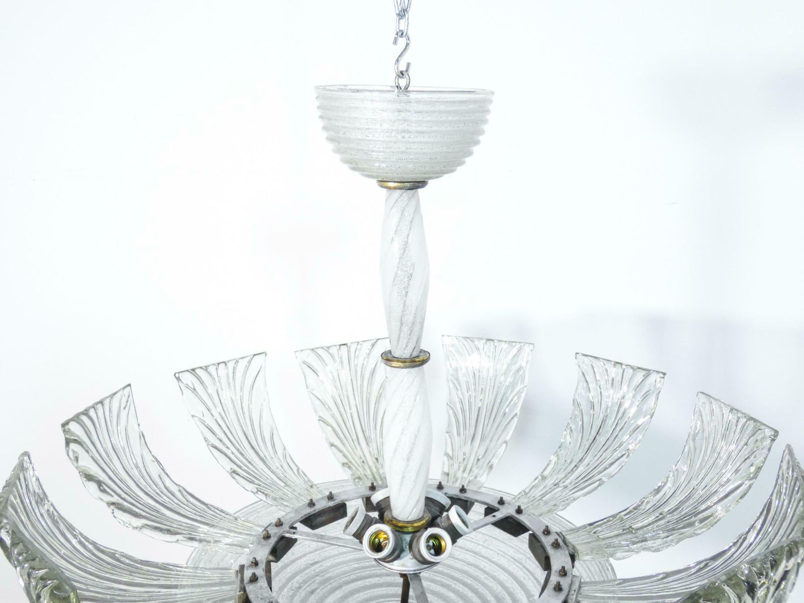 Charming Chandelier By Barovier & Toso, Murano, 1940s photo 3635.0