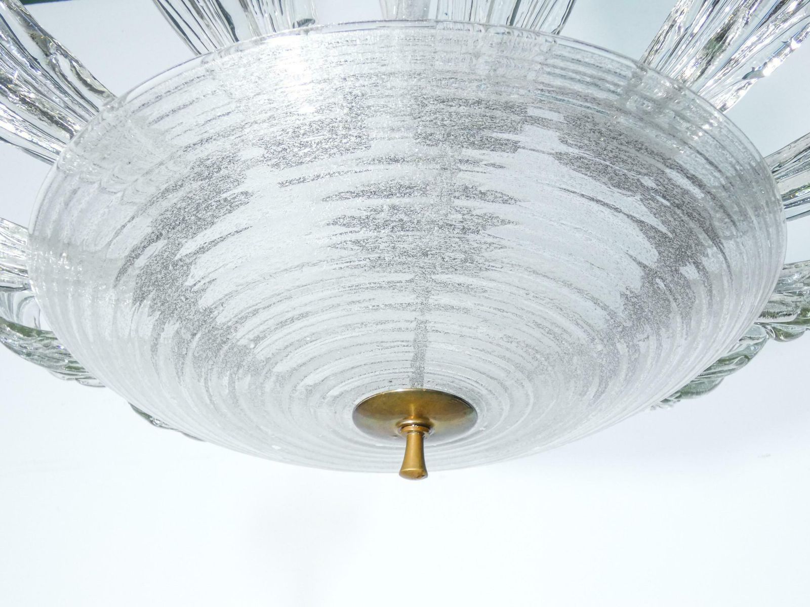 Charming Chandelier By Barovier & Toso, Murano, 1940s photo vintage