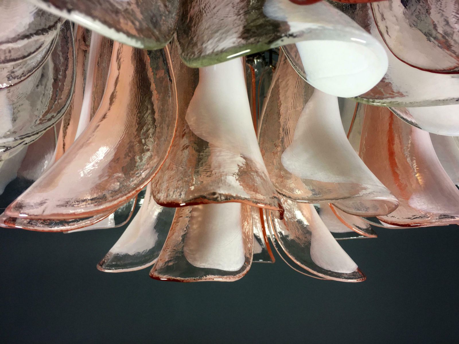 Lighting Flamingo'' 64 Petal Italian Chandeliers Ceiling Lights, Murano photo